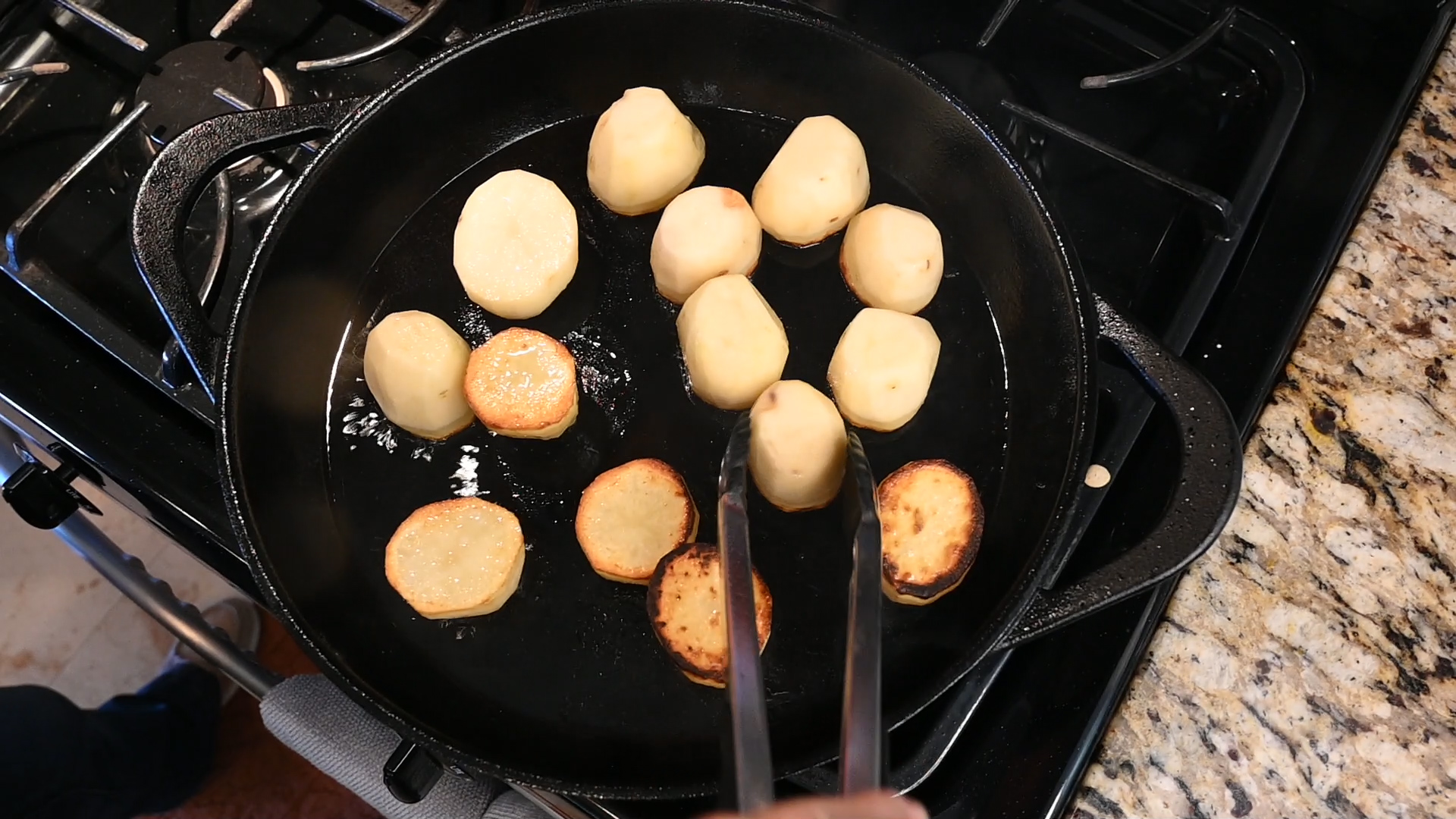 cook the potatoes